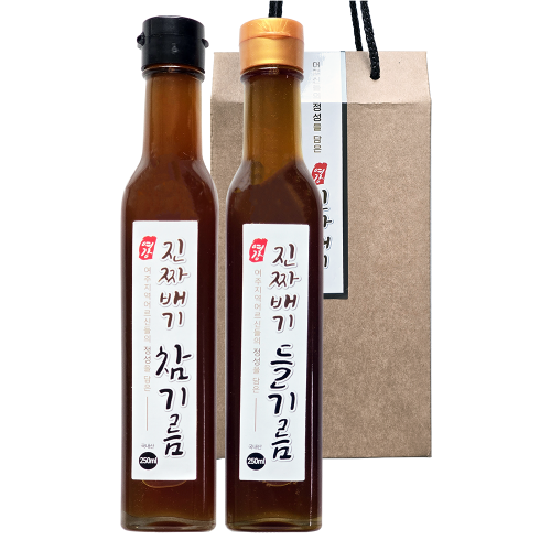 여강 국산 참기름 들기름 2종 세트