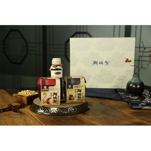 안동제비원선물세트 12호 전통된장(480g) + 찹쌀고추장(480g) + 전통간장 (270ml)
