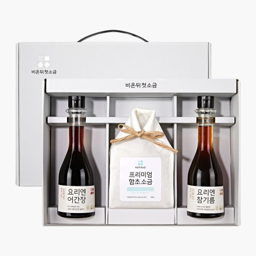 첫소금 혼합 세트 3p(어간장+함초 400g+참기름)