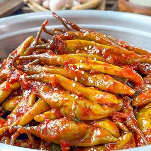 새움 국내산 매콤한 삭힌 청양고추무침 1kg