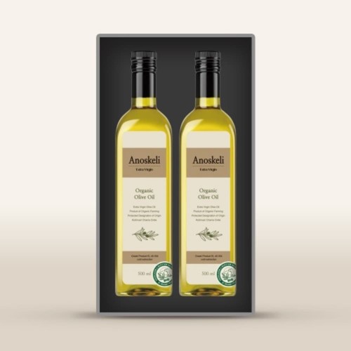 아노스켈리 냉압착 유기농 올리브유 SET(500ml*2병)/고급선물포장