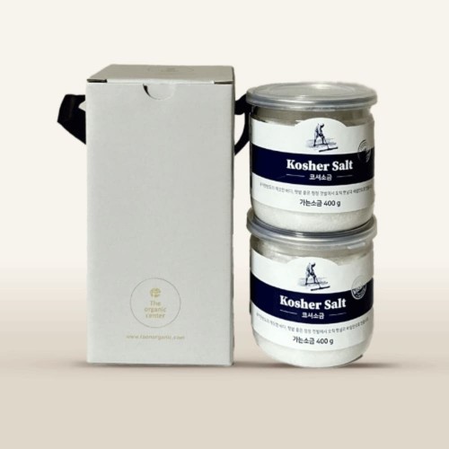 라온오가닉 코셔소금 400g 2통 선물세트