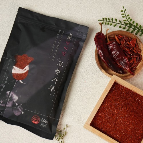 명가 장미빛 태양초 고춧가루 500g x 2봉지(1kg) / 보통맛