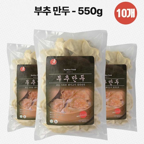 혜혜푸드 즉석만두 부추 만두 550g x 10개