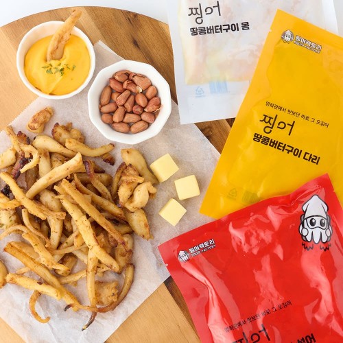 버터구이 오징어 찡어 _ 몸 80g X 3봉 + 섞어 120g X 3봉