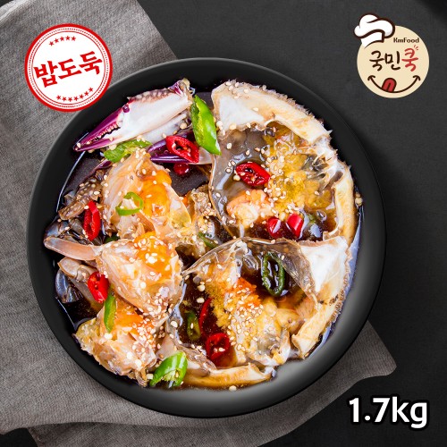밥도둑 국민쿡 알배기 간장게장 간장꽃게장 암꽃게장 1.7kg/4마리