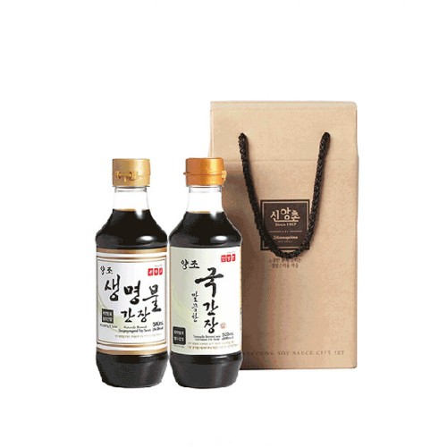 신앙촌 K 2-1호 /생명물간장 500mL×1, 깔끔한국간장 500mL×1
