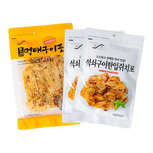 진주 조미먹태구이포 100g*1+석쇠구이한입쥐치포 100g*2