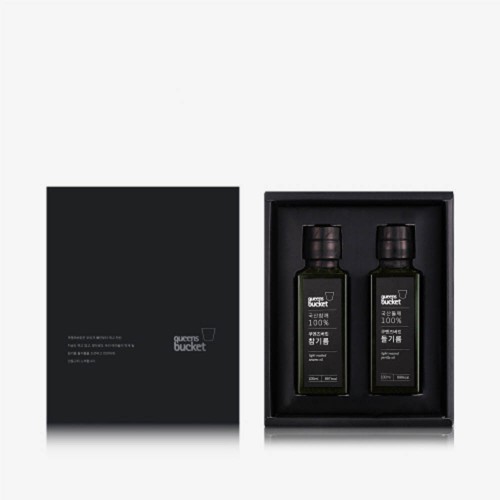 쿠엔즈버킷 저온압착 프리미엄 참.들기름 100ml 세트