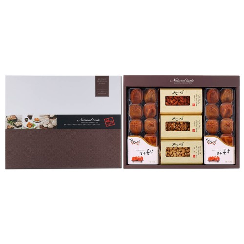 [해울림] 곶감 선물세트 7호(곶감 20과(과당45~50g) / 아몬드 300g / 호두 200g / 캐슈넛 300g)