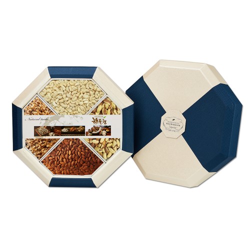 [해울림] 견과세트 팔각한지함 3호(아몬드 420g / 호 두 280g / 구운캐슈넛 350g / 브라질너트 350g)