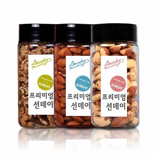 선데이견과 브라질넛230g+호두130g+아몬드240g