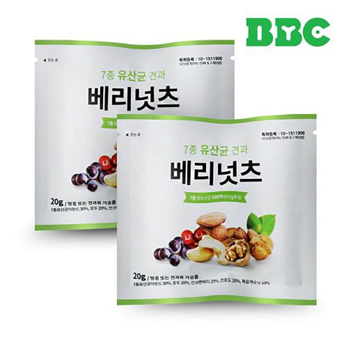 [비비씨] 7종 유산균 하루견과 한줌견과 베리넛츠 벌크형 30봉