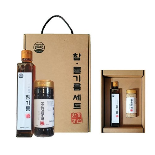 [한강농산] 참기름 2종세트 (검정볶음깨)