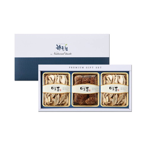 [해울림] 행복한 버섯 선물세트 2호(표고슬라이스 35g x 2ea / 화고 40g)