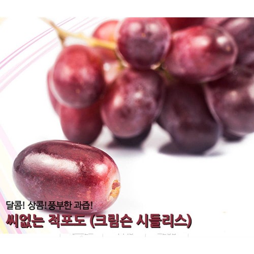 [수입과일] 탱글탱글 아삭아삭 씨없이 껍질째 먹는 크림슨(적포도) 5kg