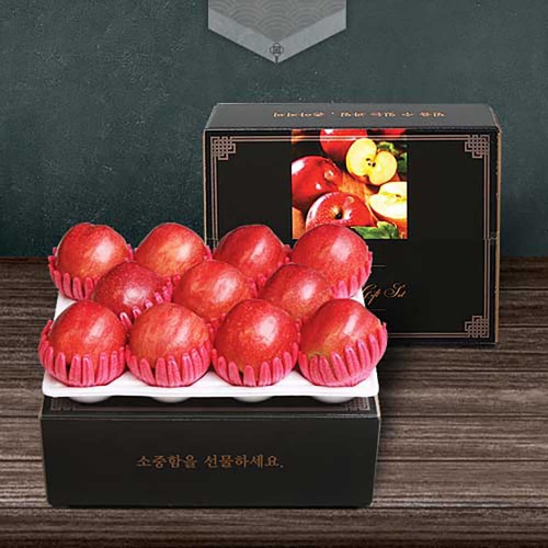 달옥농산 실속형 사과선물세트 3kg 중대과 (11개 내외) 개당 250-290g