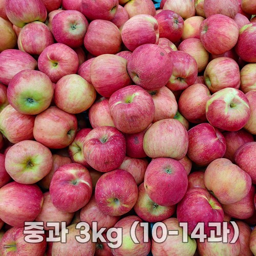 경북 가정용 홍로사과 중과 3kg (10-14과)