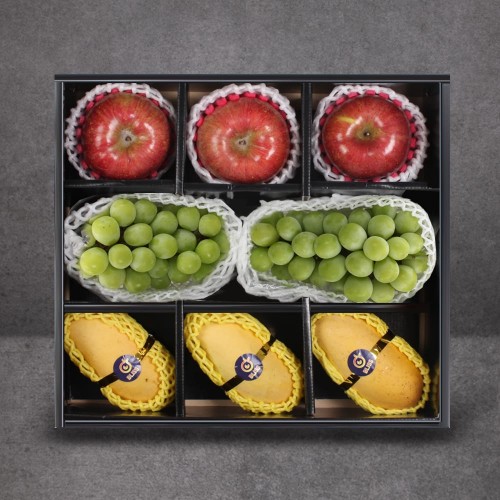 [미식관] 스페셜 과일혼합세트 3호(사과3과 1.2kg+망고320g*3과+샤인650g*2수)총 3.5kg내외