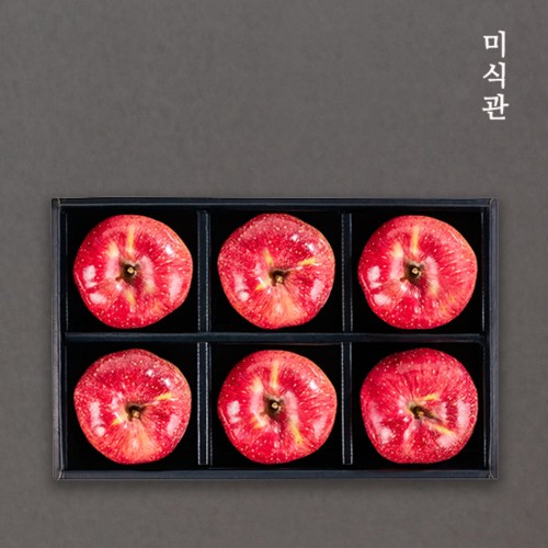 [미식관] 프리미엄 청송사과 선물세트 3호(특대과 2.4kg/6과 개당400g)