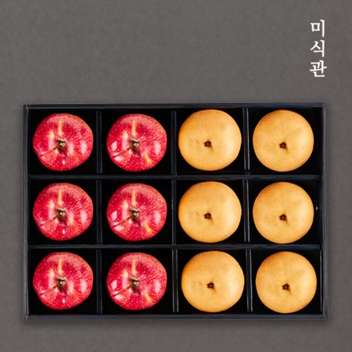 [미식관] 프리미엄 사과+배 선물세트 1호(특대사과400*6과+배620g*6과)총6.1kg