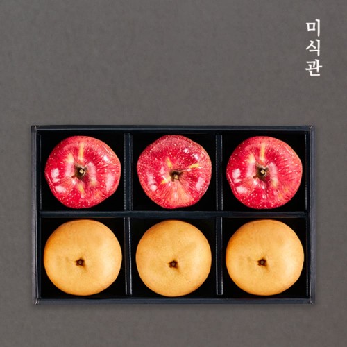 [미식관] 프리미엄 사과+배 선물세트 3호(특대사과400*3개+배620g*3개)총 3kg이상
