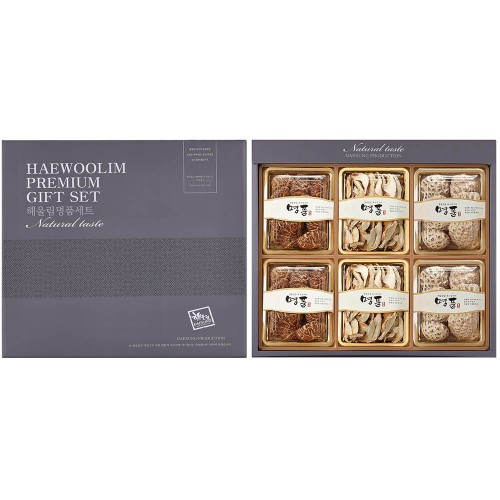 [해울림] 특별한 버섯 선물세트 6호(화고 40g x 2ea / 표고슬라이스 35g x 2ea / 백화고 50g x 2ea)