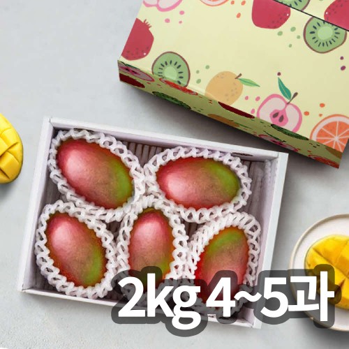 [스위티팜] 항공직송 브라질 애플망고 2kg/4~5과