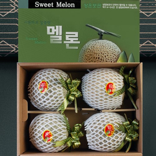 [더기다림과일]리본메론 선물세트 1호 8kg(3~4수)