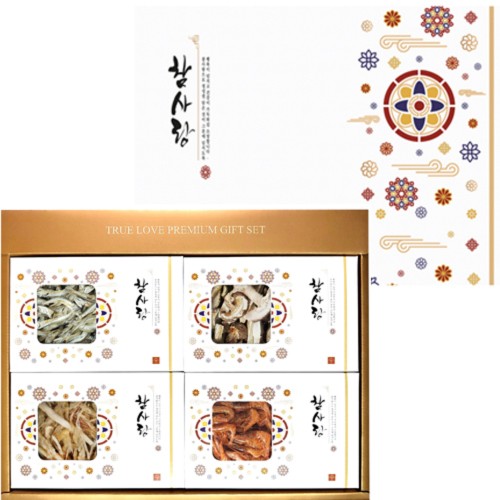 [참사랑] 건어물세트 1호_표고버섯 절편 50g+중멸120g+독도새우70g+황태채70g
