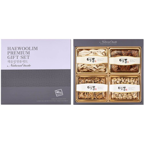 [해울림] 특별한 버섯 선물세트 2호(표고슬라이스 35g / 화고 40g / 호 두 200g / 피스타치오 230g)