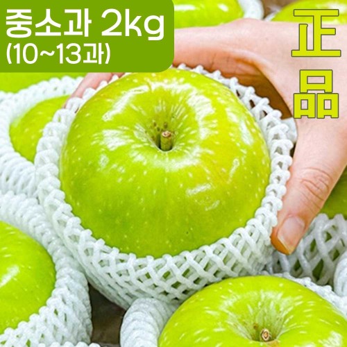 [청년과수원] 제철 썸머킹(정품) 아오리사과 중소과 2kg (10-13과)