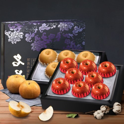 [농장아침] 자연담은 사과 2.6kg+배 3kg 선물세트