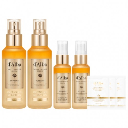 달바 화이트 트러플 수프림 인텐시브 세럼 100ml 2개+ 50ml 2개+젤클렌저 3ml x 5개 세트, 1개
