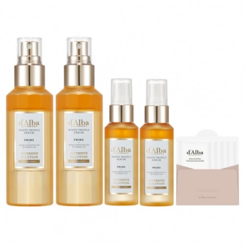 [비건뷰티] 달바 화이트 트러플 프라임 인텐시브 세럼 100ml 2개+50ml 2개+젤클렌저 3ml x 5개 세트, 1개