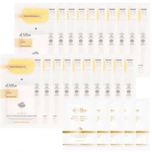 [비건뷰티] 달바 화이트 트러플 더블 영양 보습 마스크팩 20p, 1개