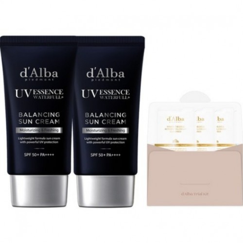 달바 올인원 워터풀 밸런싱 선크림 SPF50+ PA++++ 50ml 2p +세럼 클렌저 9ml, 1세트